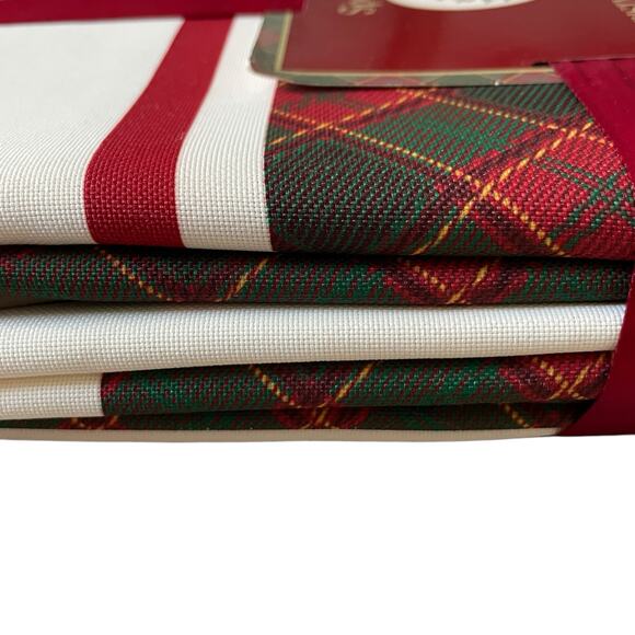 Spode Christmas Tree Tartan Holiday Tablecloth 60x144 Oblong Seats 12-14 New - Picture 12 of 16